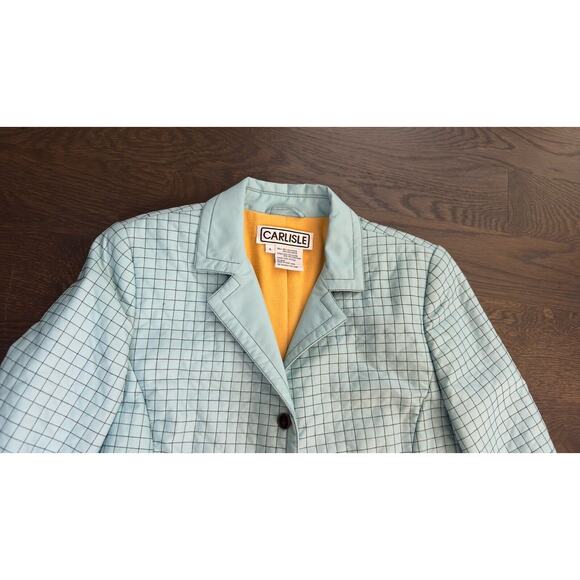 CARLISLE Jacket Blue Lined Water -resistant Quilted‎ look Field Coat sz 4 - Picture 5 of 7